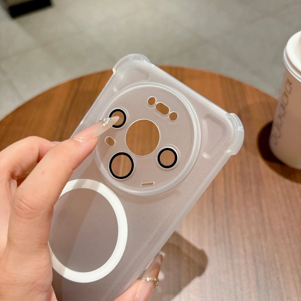 Magnetic Matte Magsafe-Compatible Clear Protective Case