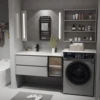 Washing Table Bathroom Cabinet Washing Machine Integrated Cabinet Laundry Cabinet 4