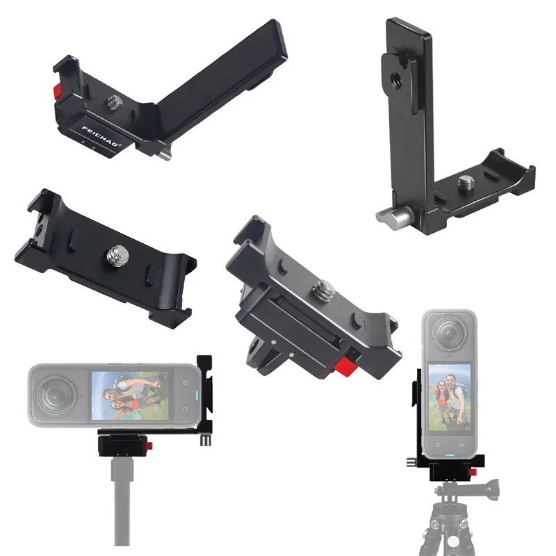 Support Magnétique Pliable Pour Insta360 X5 – Adaptateur En L Pour Prise De Vue Horizontale/verticale, Fixation Rapide