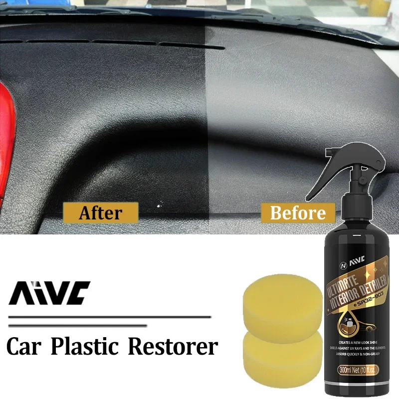 

Car Plastic Restorer Leather Plastic Polish Long Lasting Coating Auto Back To Black Gloss Polishing Renovator For Car Detailing