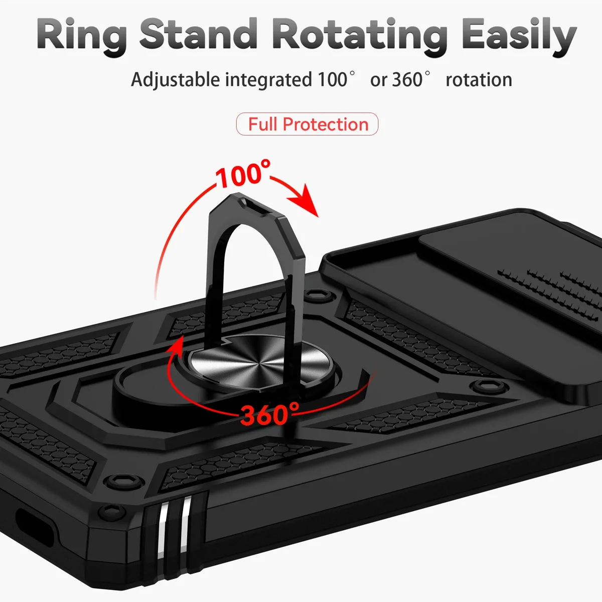 Sliding Push Window Shockproof Case For Google Pixel 6 7 8 9 10 Pro XL 6A 7A 8A 9A 10A Camera Lens Protection Ring Holder Cover — view 4