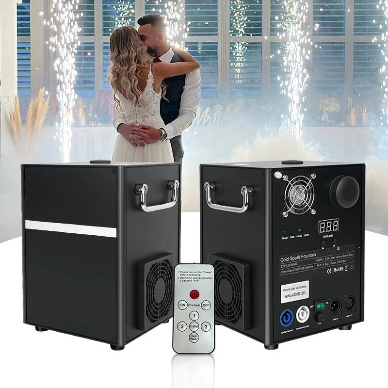 2PCS 650W Spray 2-5m Height Wedding Stage Fountain DMX Cold Spark Machine