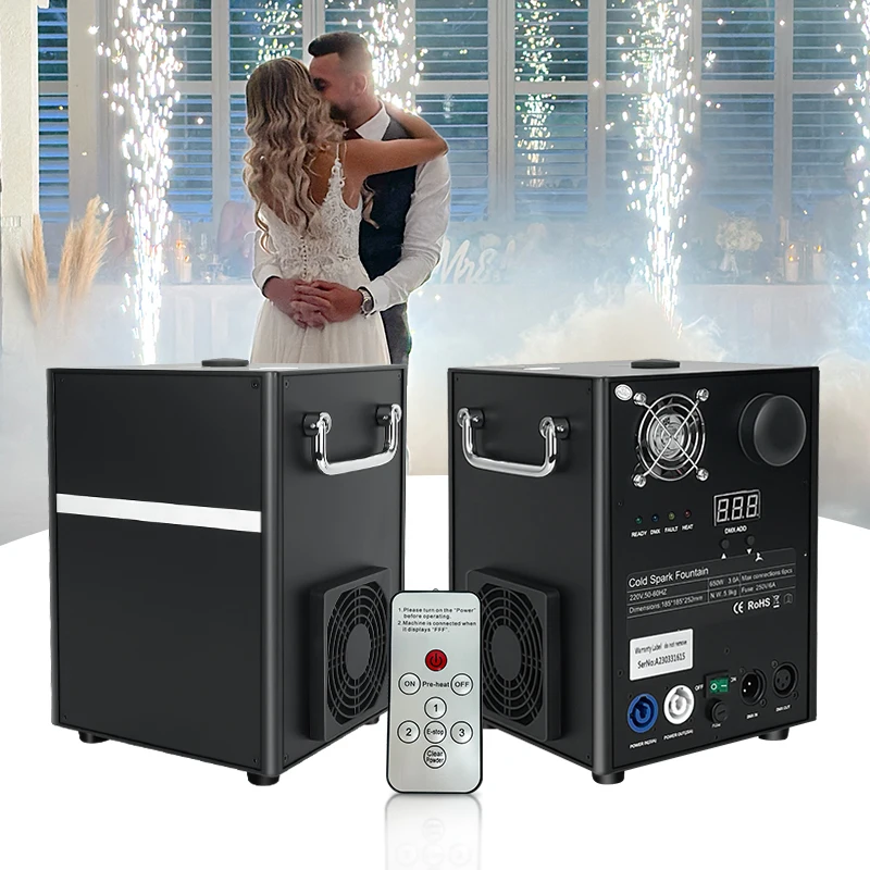 결혼식 무대 분수 DMX 콜드 스파크 기계, 650W 스프레이, 높이 2-5m, 2 개
