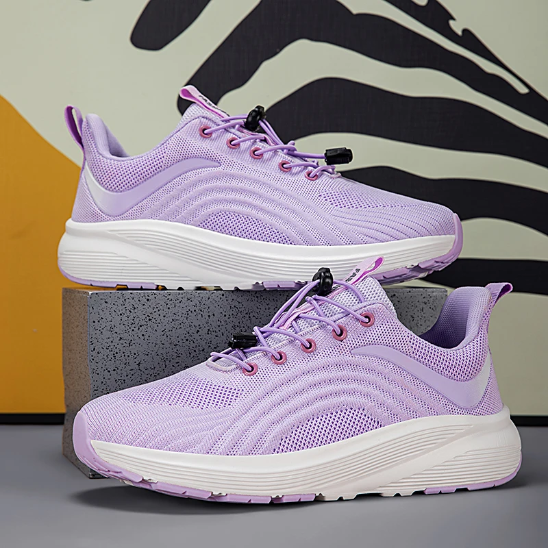 Womens Sports Shoes Breathable Daily Comfortable Non Slip Lace Up Casual Sneakers Male Wear-resistant Tennis Sneakers