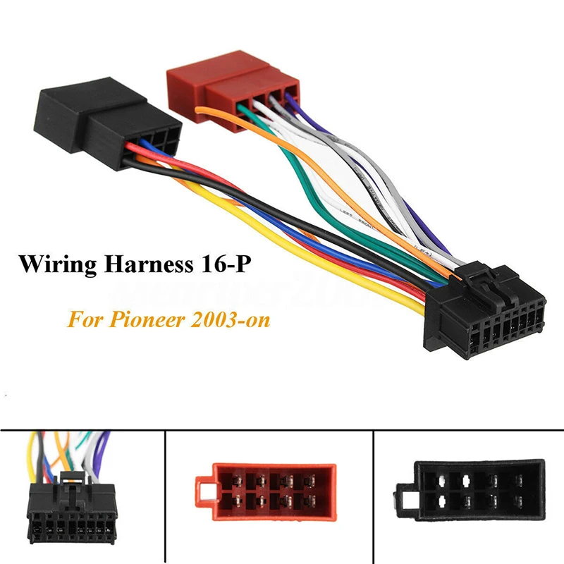 

16 Pin Harness Connector for Pioneer 2003-on Car Stereo Radio Player ISO Wiring