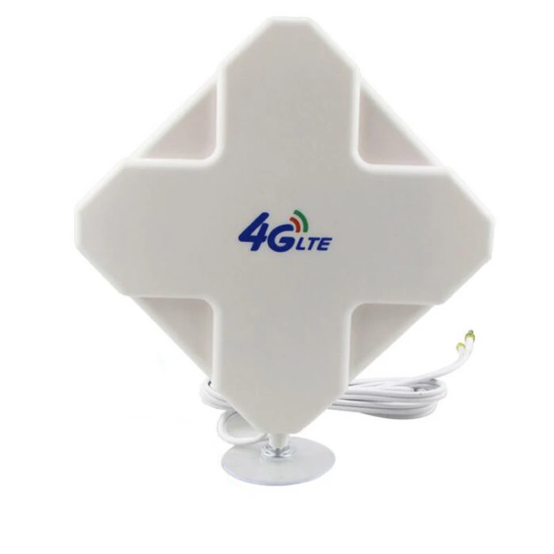4G LTE 안테나 SMA TS9 CRC9 연결 흡입 컵 부스터가 있는 고이득 35dBi 듀얼 헤드 신호 증폭기 익스텐더