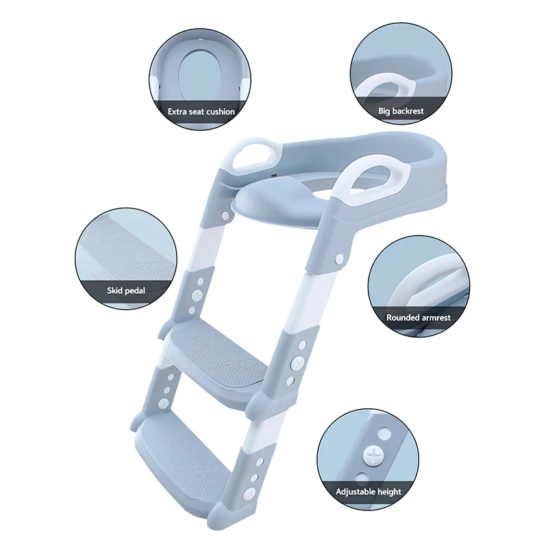 Stepped Children's Toilet Foldable Foot Stool Multi-functional Toilet Boy Girl Baby Toilet Training Toilet 5