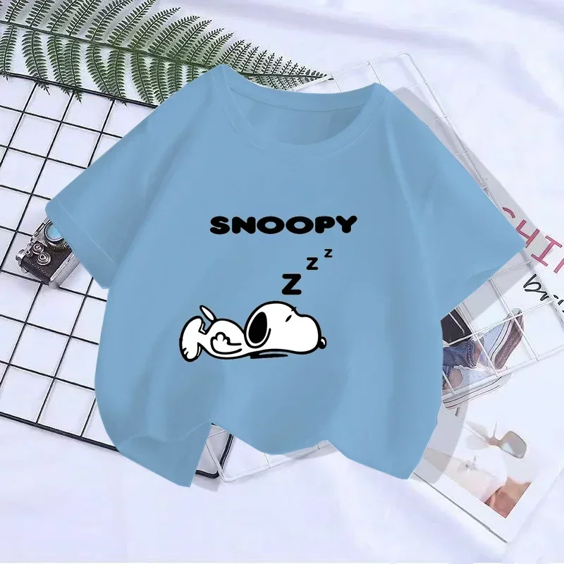 thumbnail image 1 of Camiseta de algodón de dibujos animados de Snoopy para niños y niñas, camiseta de moda para niños y niñas, camiseta de verano para niños, camiseta de moda para niños, camiseta superior 2024, 1 of 5