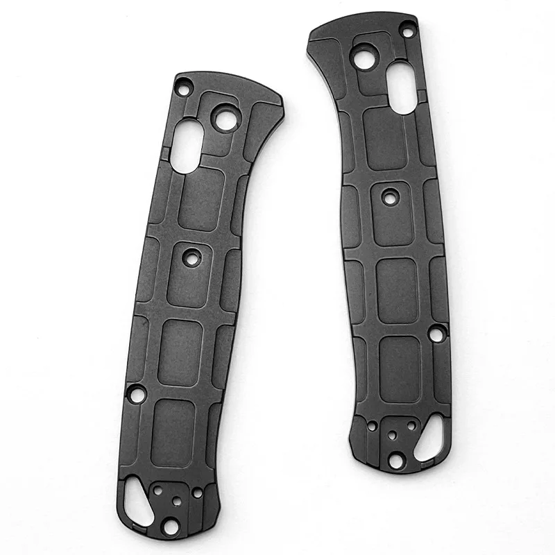 

1Pair SandBlast Aluminum Alloy Folding Knife Scales Handle Patches for Bugout 535 Knives DIY No-Slip Grips Shank Rectangle Style