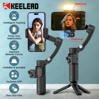 TOKQI 3-Axis Handheld Gimbal Stabilizer for Smartphone IPhone Android Cellphone Anti Shake Video Recording, with Wireless Remote