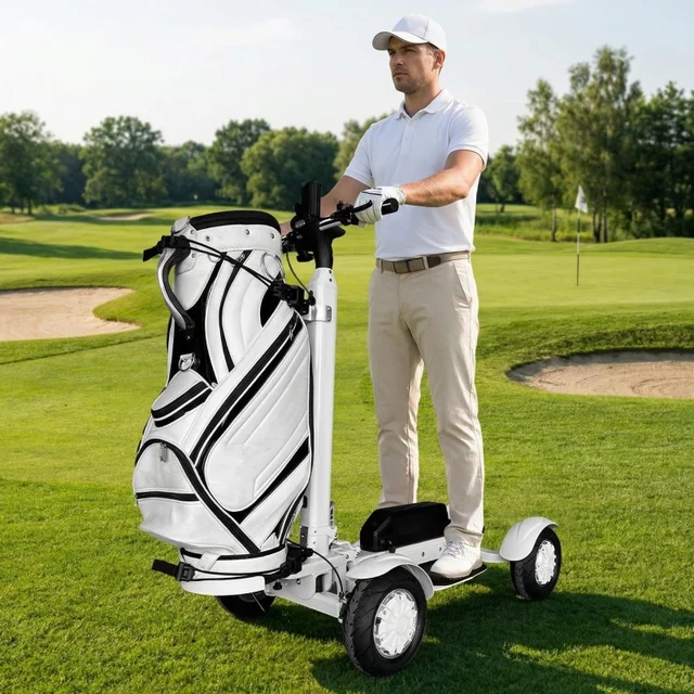 Scooter électrique puissant pour le golf, 10 pouces, pour adultes, double moteur, pliable, batterie amovible, démarrage par mot de passe 1