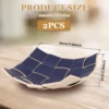 2 Pcs Valet Tray PU Leather Key Bowl Reversible Phone  Wallet Coin Desktop Storage Tray Organizer Square Weave Nightstand 6