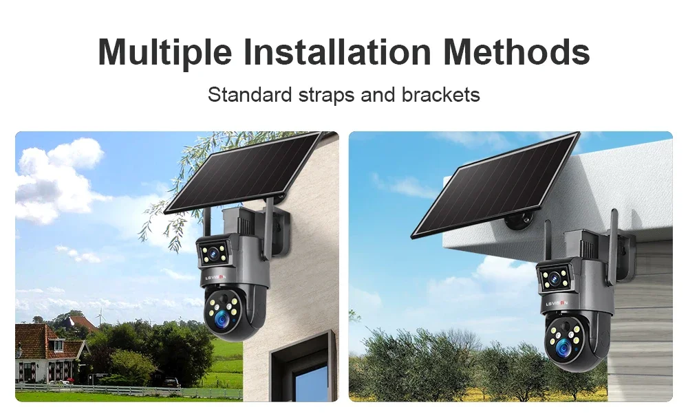 4K 8MP UBOX Solar Camera 4G SIM/WiFi 20XOptical Zoom 2-Screens Sloar Battery IP