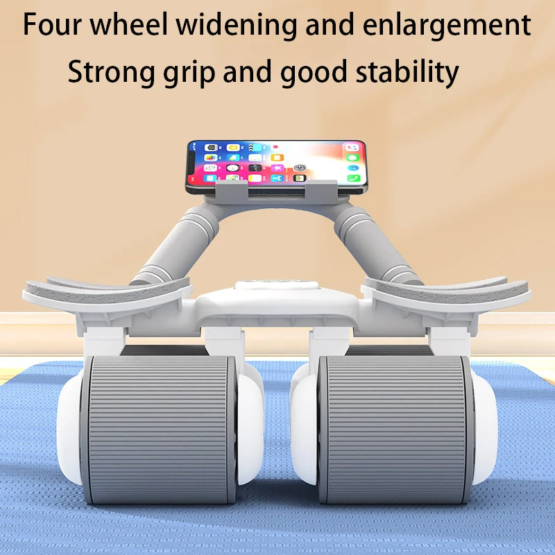 Four Wheel Elbow Support Healthy Abdominal Wheel Automatic Rebound Abdominal Contraction Lean Belly Support Fitness Equipment