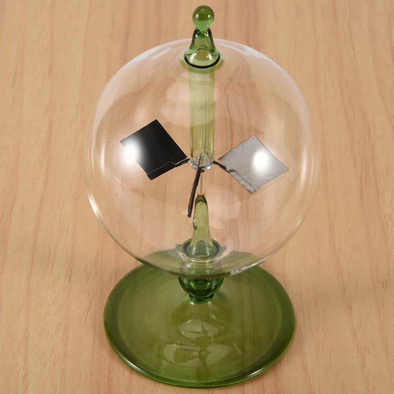 Green Solar Power Radiometer Crookes Solar Energy Spinning Vanes Windmill Gift Home Desk Decoration 3