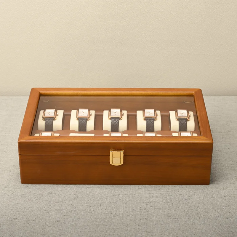 MISHITU Solid Wood Jewelry Box for Watch Bracelets  Premium Jewelry Storage Organizer 34*20*9.35CM Customizable Wooden Watch Box 2