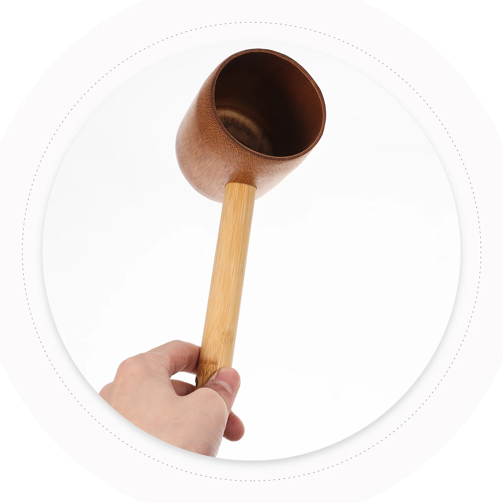 Multipurpose Child Bath Salts Bathing Bamboo System Long Handle Ladle for Garden