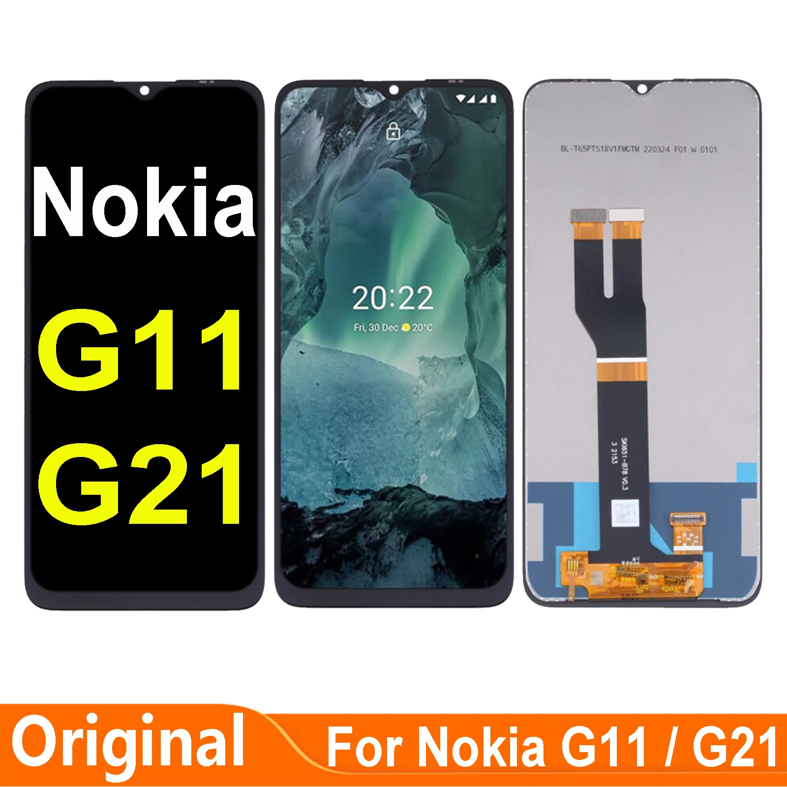 

Original For Nokia G11 G21 TA-1401 TA-1418 TA-1477 TA-1415 TA-1404 TA-1405 TA-1412 LCD Display Touch Screen Digitizer Assembly