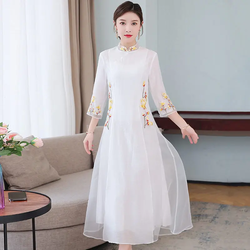 

Antique Women's Dress Spring And Summer 2023 New Fashion Chinese Style Hanfu Clothing Elegant Modified Cheongsam Dress Z118