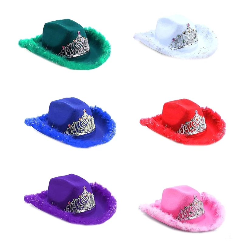 

Cowboy Hat for Outdoor Cowgirls Hat for Adult Western Model Show Hat