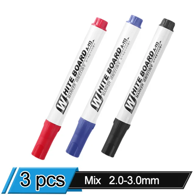 4Pcs Color Erasable Whiteboard Marker Pen With White Board Eraser