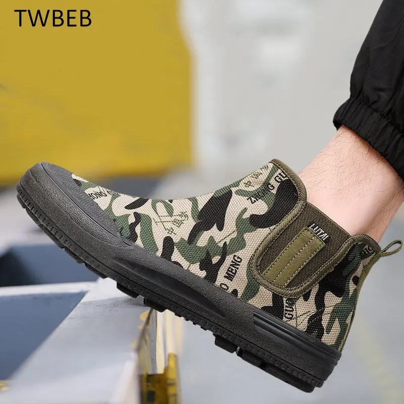

New Men's Casual Sneakers, High-top Comfortable Breathable Shoes, Durable and Non-slip Training Shoes with Rubber Sole for Men