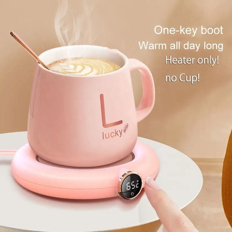 Mini Portable USB Cup Warmer 3 Gear Coffee Mug Heating Coaster Smart Thermostatic Hot Plate Milk Tea Water Heating Pad Heater