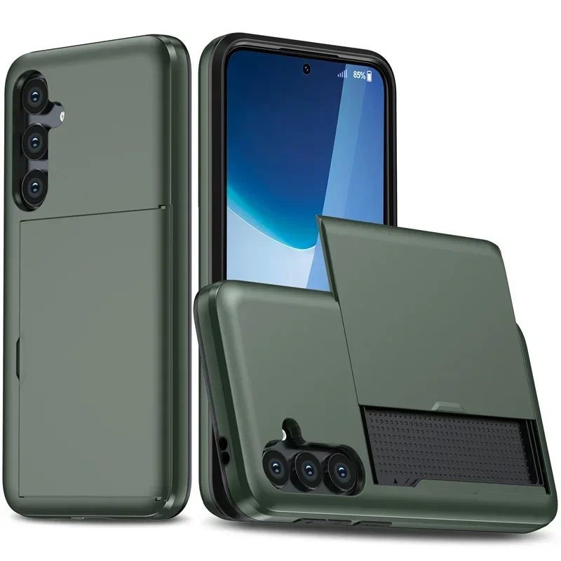 Premium Wallet Cover Phone Case with Card Holder and Protective Sleeve