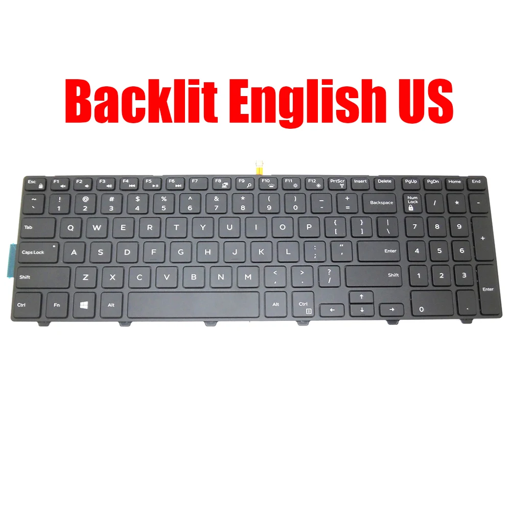 

Backlit English US Keyboard For DELL For Inspiron 5542 5543 5545 5547 5548 5551 5552 5555 5557 5558 5559 5566 5576 5577 7557 New