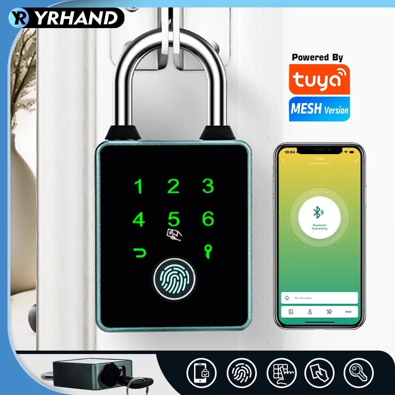 

Fingerprint Lock Keyless Waterproof Tuya App Anti-Theft Smart Lock Fingerprint Padlock Intelligent Safety Electronic Door Lock