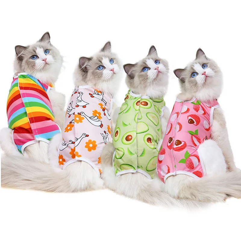 Pet Clothes Cat Clothing Female Cat Sterilization Suit Weaning Suit Postoperative Dressing Anti Licking Elastic