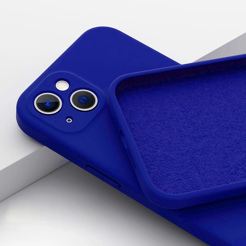 รูปสินค้า เคสซิลิโคน iPhone 12-14 สีม่วง สวยทน