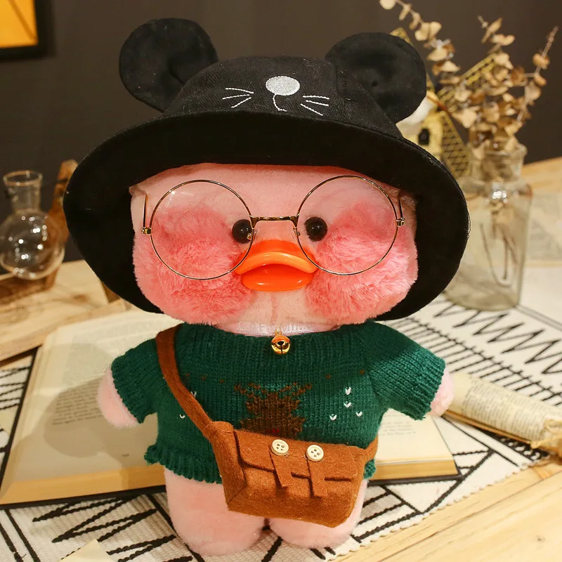 30Cm Little Yellow Duck Coreano Netred Indossando Acido Ialuronico Bambola Anatre Lalafanfan Peluche Peluche Ragazze Compleanno Regalo Di Natale