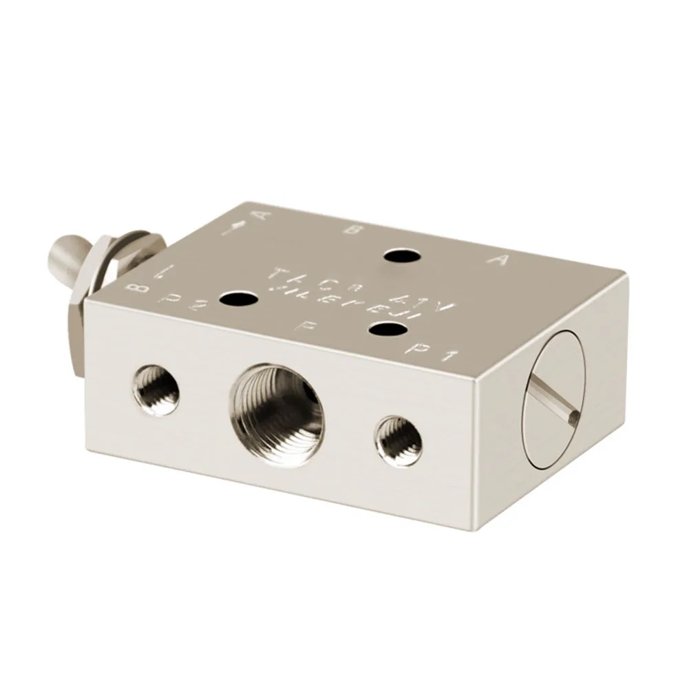 TAC2-41V Pneumatic Valve 2 Position 5Way 1/8 Mechanical Valve With 6mm Connector Pneumatic Mechanical Switch Manifolds