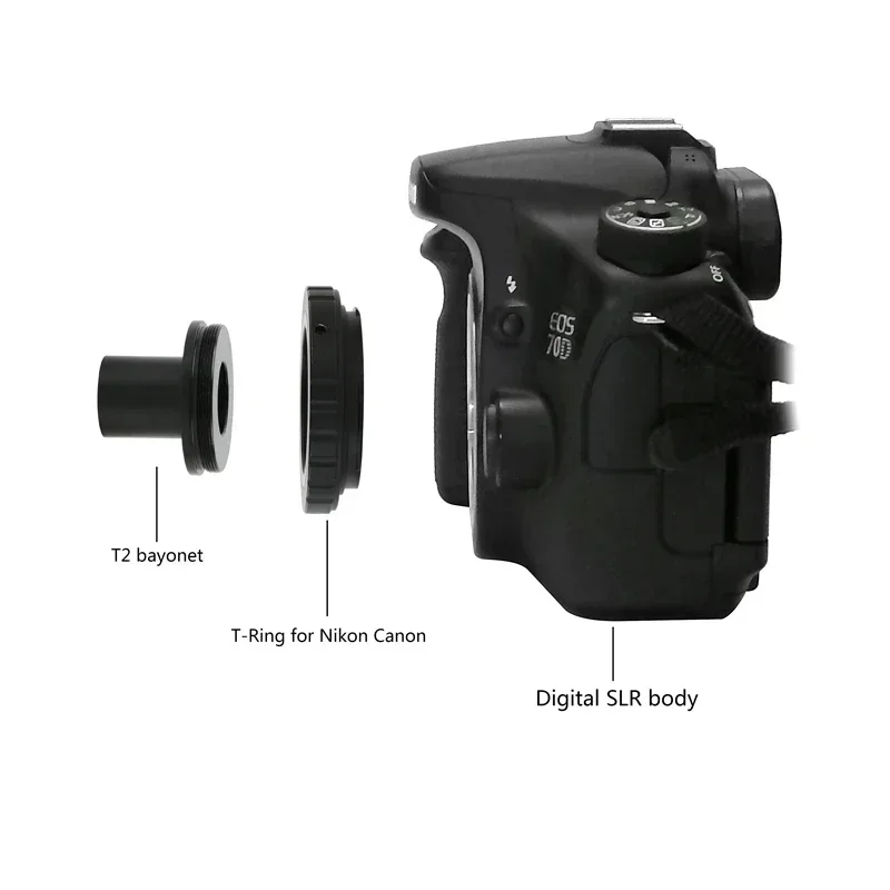Topiky Anello Adattatore telescopico, convertitore Anello Adattatore T2-PK in Metallo per telescopio da 2 Pollici a per PK Montare la Telecamera su oculare da 2 Pollici Telescopio