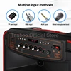 12 Inch Audience Bluetooth Speaker Outdoor Portable Karaoke Trolley  With Wireless Dual MIC Remote Control Pull Rod Subwoofer 4