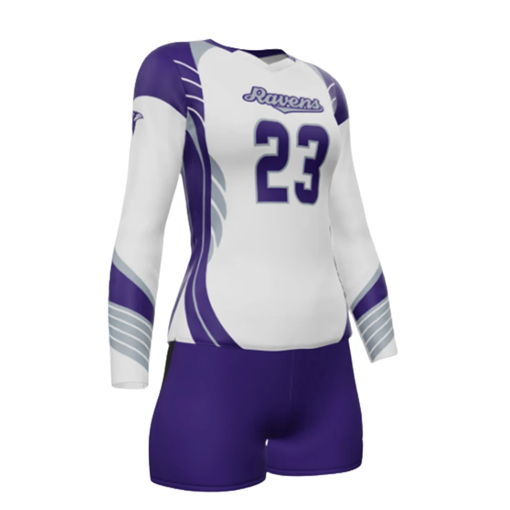 Volleyball Jersey Running Long Sleeve T-shirts Shorts Athletic Girls Breathable Outdoor Sports Gym Training Yoga Workout Uniform