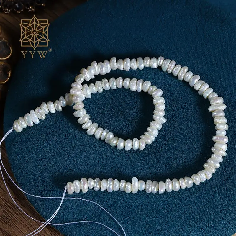 White 6-7mm Natural Freshwater Pearl Loose Beads Sold Per Approx 35-36 Cm Strand For Women New Luxury Jewelry Making Accessories