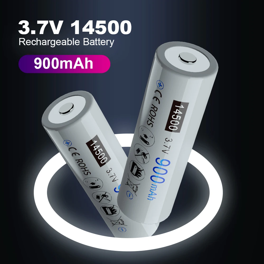 Батарея 14500 900mAh 3 7 V литий-ионная аккумуляторная батарея литиевая AA для