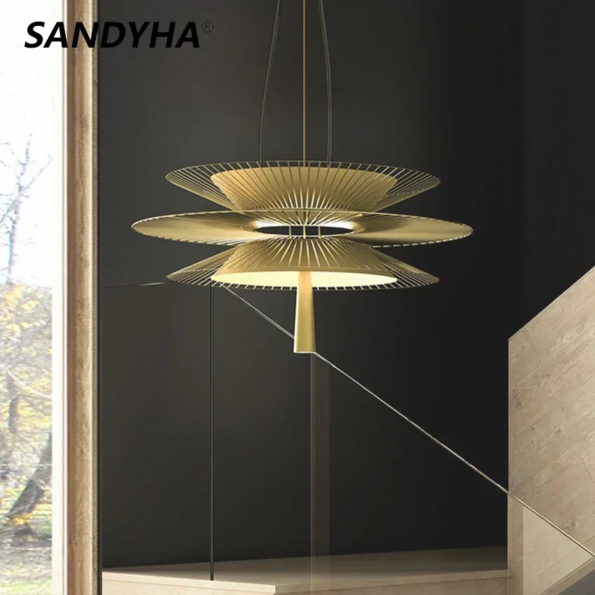 

New Trend LED Chandelier Luxury Metal Cord Pendant Lighting for Parlor Living Dining Room Home Decor Home Hanging Lamp