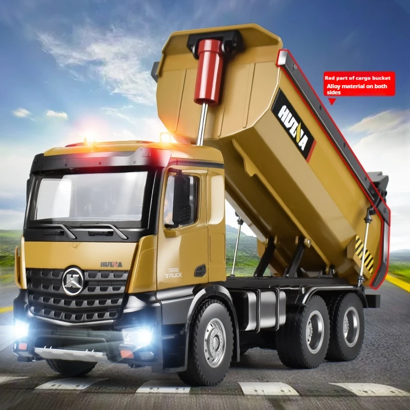 HuiNa 573 1/14 RC Truck 10 Channel 2.4G Remote Control Loader Truck Engineering Vehicle RC Toy Gift for Boy 3