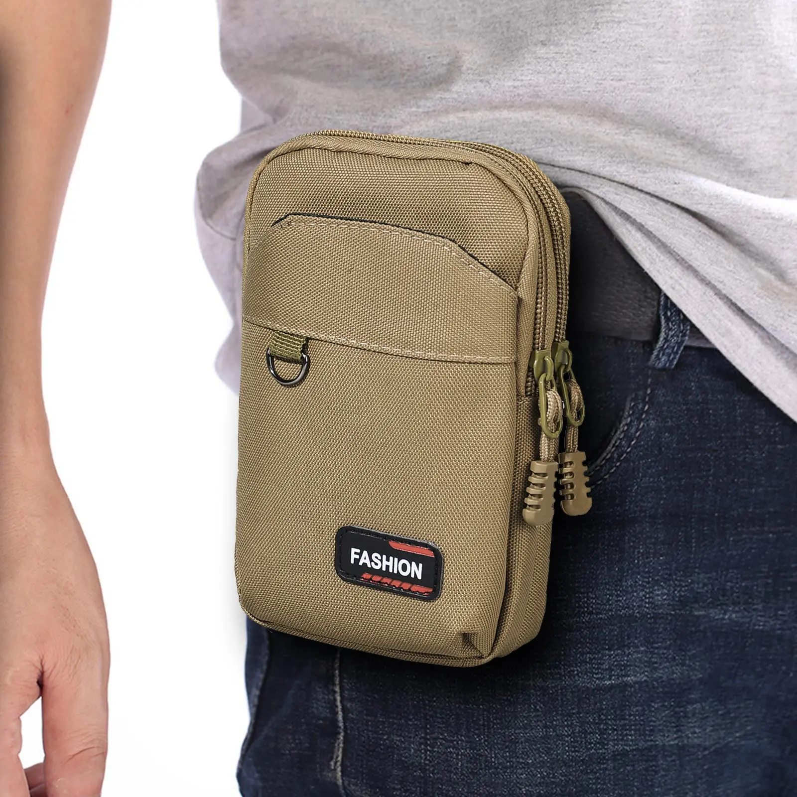 Tactical Waist Bag Double Layer Outdoor Military Men Phone Pouch Camping Hunting