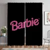 Shades Barbie Blackout Curtain for Room 2 Panel Curtains for Bedroom Partition Halloween Decoration Living Kitchen Elegant Child 1