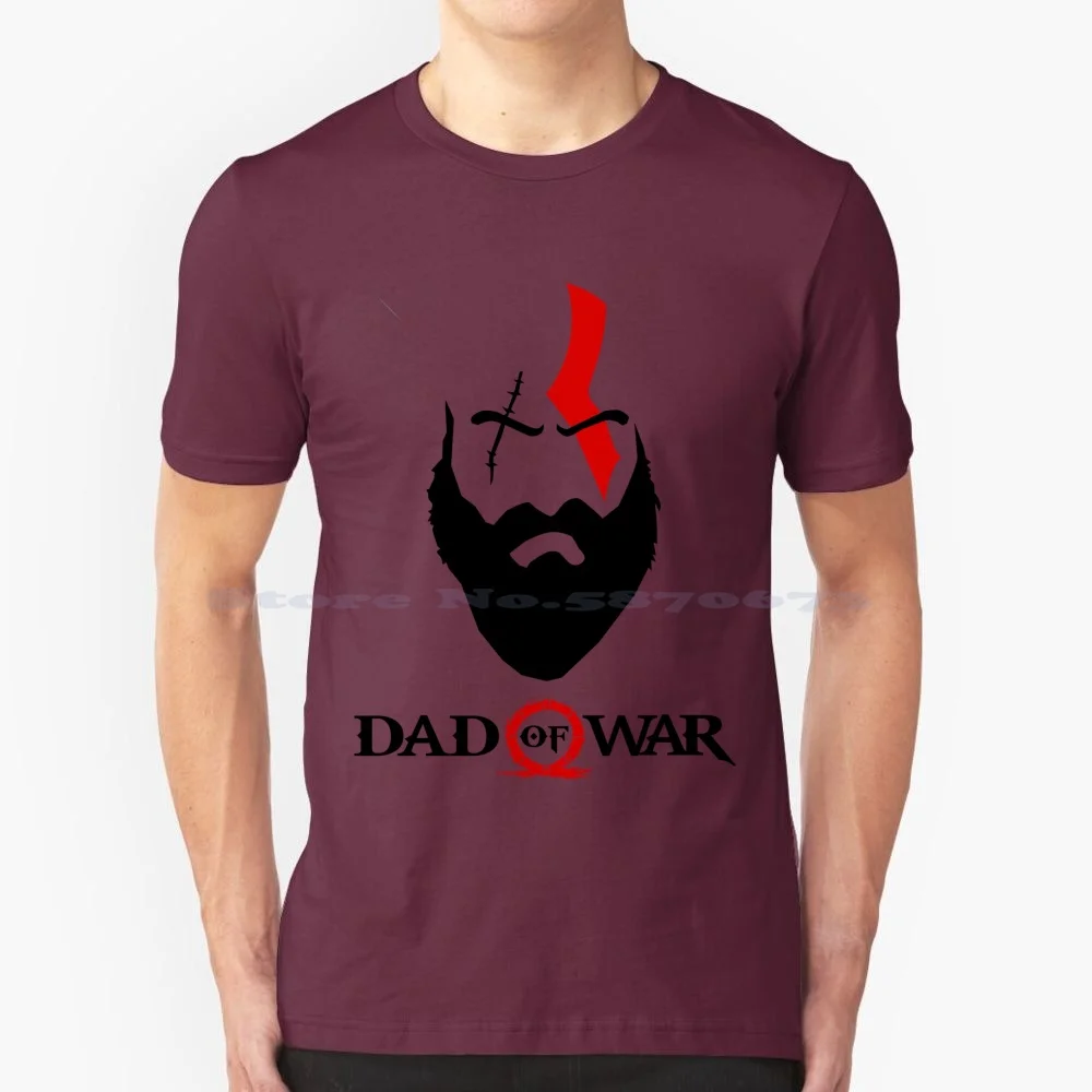 Dad Of War-God Of War T-Shirt Ragnarok 100% Cotone Tee God Of War Game Dad Of War
