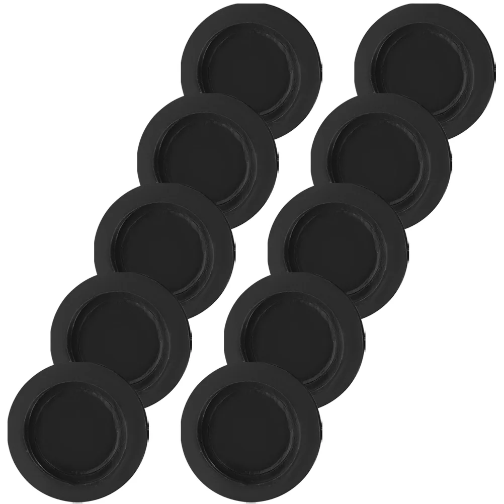 10 Pcs Toy Round Rubber Stopper Piggy Bank Bottom Caps Plaster Figurine Plug Cover Baby 36X36X05CM Black Child 2
