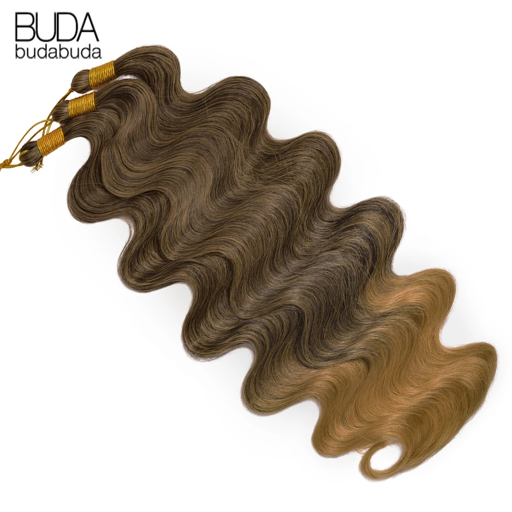 Synthetic Braiding Hair 24inch Body Wave Crochet Hair Bundles Burgundy Blonde Water Wave Crochet Braiding Hair Boho Twist Braids 6