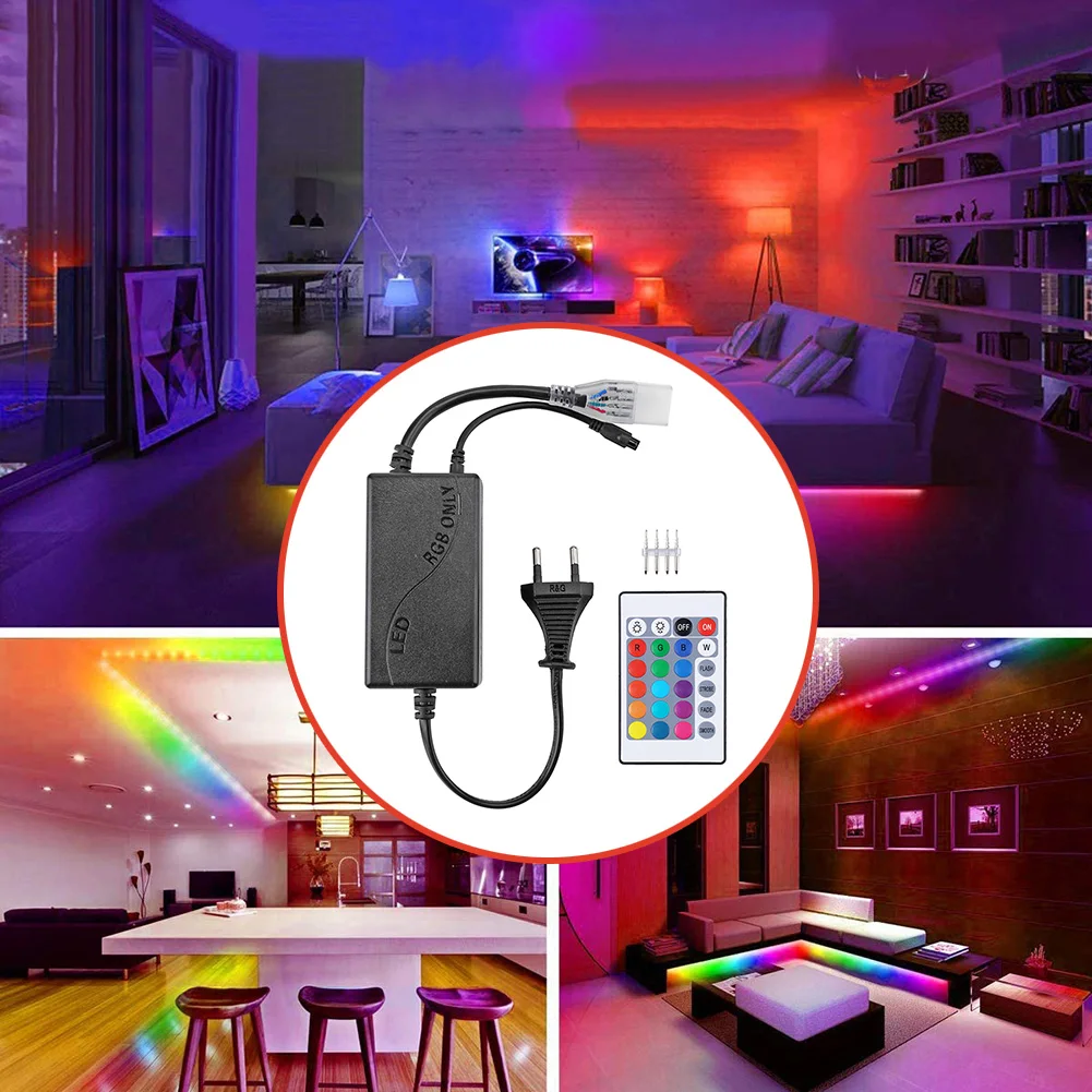 ٱ  Ʈѷ, IR ܼ RGB LED, 4 , 24 Ű,  Ʈ  Ʈѷ, 5050 Ʈ 