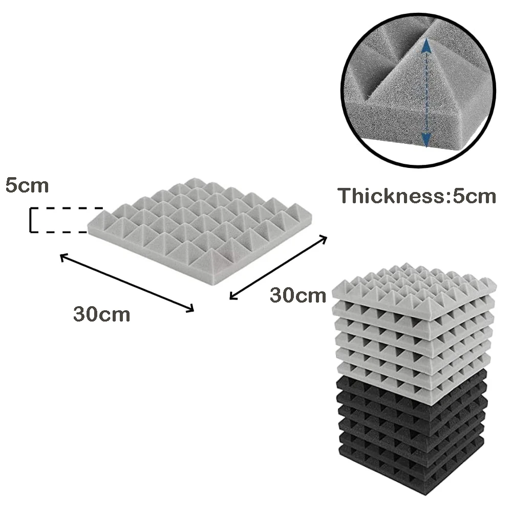 Insonorización Esponja Panel Adhesivo Pirámide tachonada 50x100 Mejor