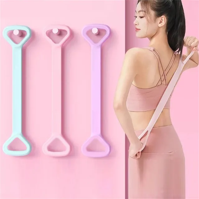 New 8-character Puller Home Fitness Equipment Elastic Belt Yoga Auxiliary Female Open Shoulder Beauty Back Stretcher 2