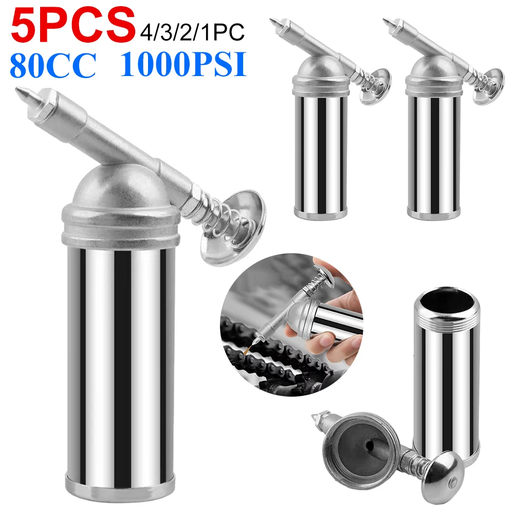 80CCMiniGreaseGunwithNeedleNozzle1000PSIGreaseFillerHigh